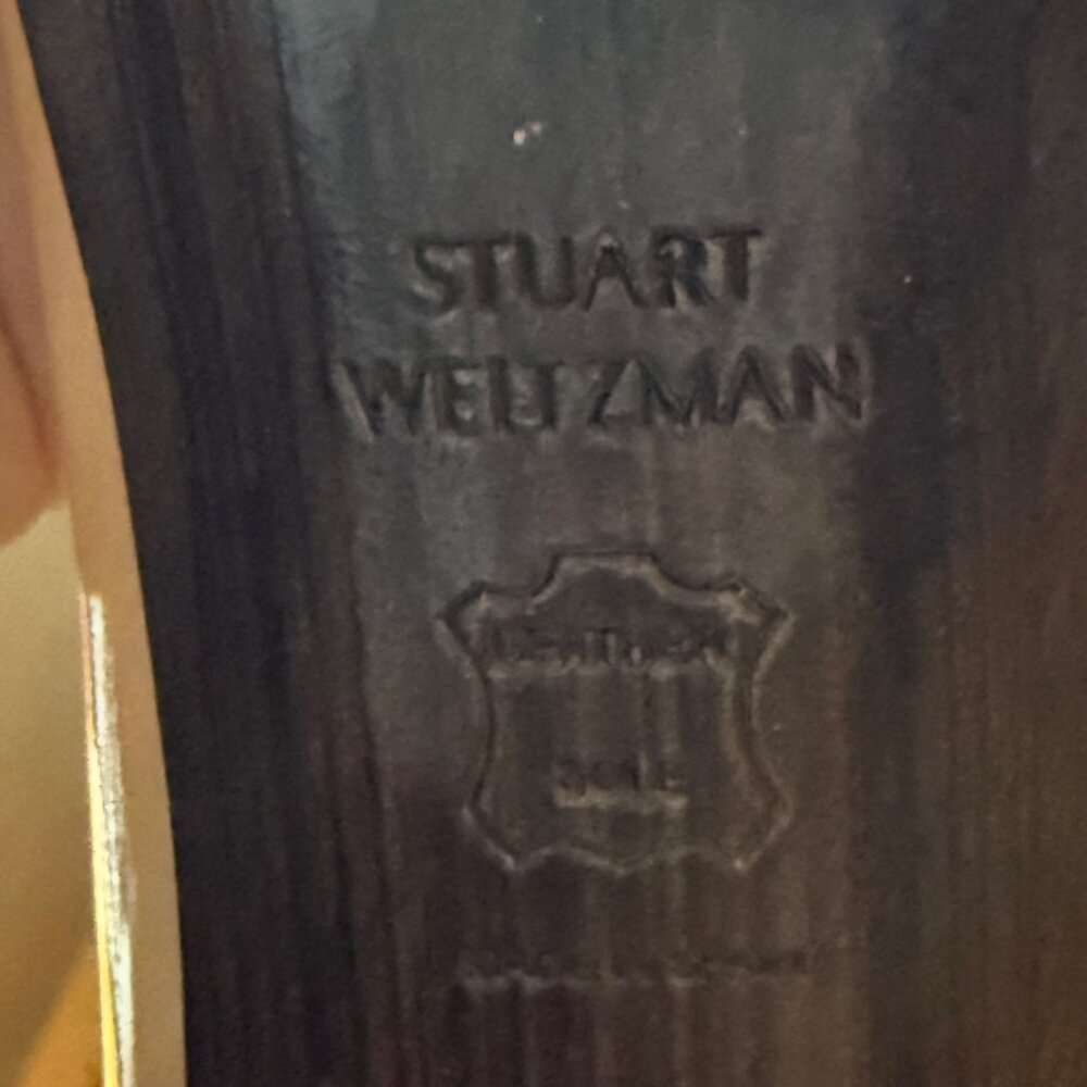 Stuart Weitzman Size 9M Nude Beige Patent Leather Round Toe Stiletto Heel Pumps - Picture 6 of 16